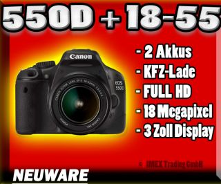 Canon EOS 550D Kamera Kit 18 55mm Spiegelreflex KIT   ###