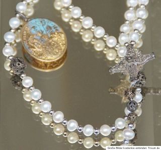 Antiker Damen   Perlen   Rosenkranz 19. Jahrhundert einzigartig um