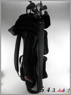 ORBITER Golfbag schwarz incl. Schlägersatz Holz Eisen Putter