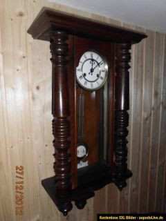Alte antike sehr schöne Wanduhr Regulator Uhr mit Adler Pendeluhr FHS