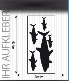 Hai Haifisch Shark Aufkleber Sticker Fisch   MEGA SET
