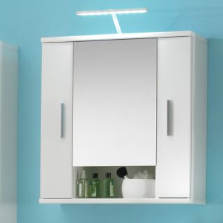 Badezimmer Spiegelschrank Badschrank hängend Juist weiß Dekor  NEU