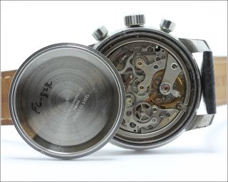Heuer Autavia Chronograph Herren Stahl Armbanduhr Vintage 2446C