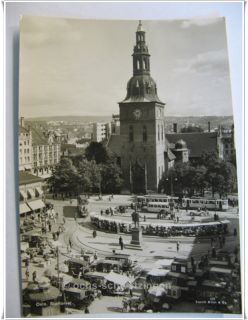 Postkarte sehr altes Motiv Oslo Stortorvet (P573)