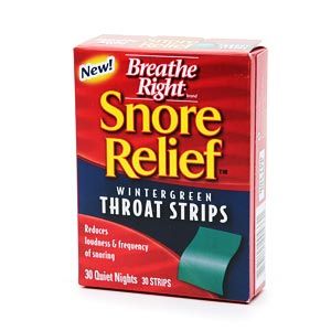Breathe Right   Snore Relief Throat Strips, Wintergreen   30 ea