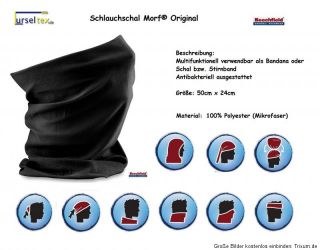 Beechfield Schlauchschal*Schal*Morf Original Schwarz Neu