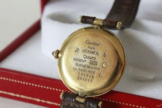 Cartier MUST VERMEIL UHR DAMENUHR 925er Silber vergoldet Quartz