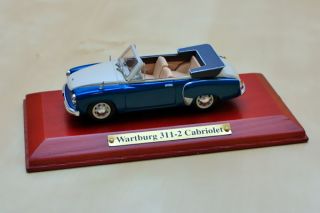 43 Wartburg 311 2 Cabriolet   Atlas Verlag   Cabrio Blau/Weiß