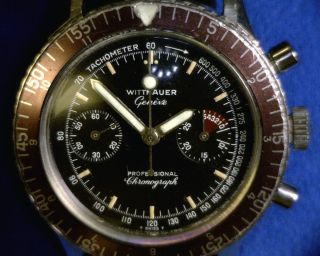 VINTAGE WITTNAUER PROFESSIONAL CHRONOGRAPH EXCELLENT COND ALL ORIGINAL
