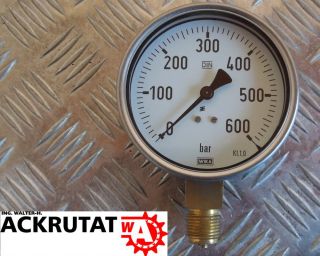 Wika Druckmessgerät mit Rohrfeder 0 – 600 bar Messgerät Manometer