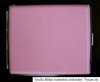 Zigaretten Etui Pink 18er Zigarettenetui Box Schachtel Etui   Leder