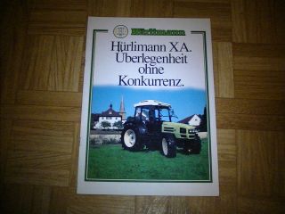 Prospekt Hürlimann XA 606, 607 Traktoren