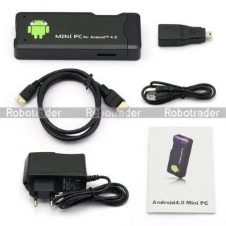 Android 4.0 Mini PC Google Smart TV WiFi + 2.4GHz Tastatur Air Mouse