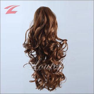 NEU Haarteil Zopf Braun Locken ZLM618 30H130