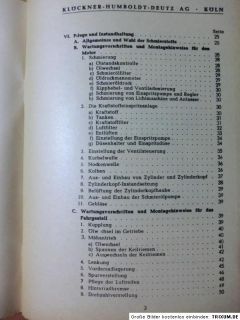 Betriebsanleitung Ersatzteilliste Handbuch Deutz 11PS Bauernschlepper
