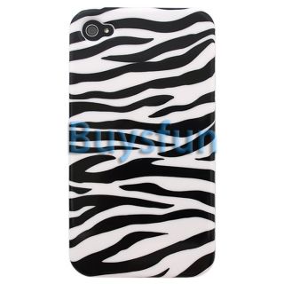 New Zebra Hard Case full front and back Cover Skin for Apple iPhone 4S