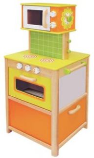 toy Kinderküche Spielküche Küche aus Holz mit vielen Funktionen