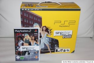 SONY PlayStation 2 Slimline   PS 2 Konsole + 4 Micros + Singstar R&B