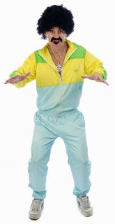 Shell Suit 80s Scouser Fancy Dress Tracksuit Mens Costume Adult Outfit