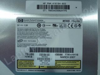 DVD Drive Laufwerk DVD Brenner Samsung TS L632 HP DV9000 DV6000 431409
