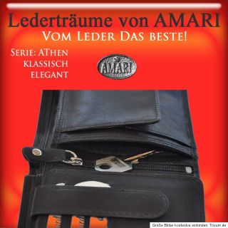 AMARI Geldbörse Geheimfach Wiener Schachtel Tresor Chipfach