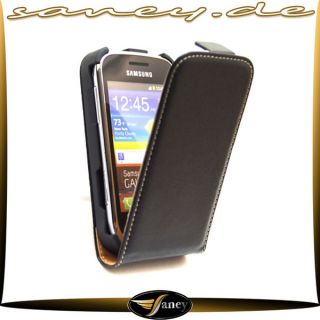 Samsung S6500 Galaxy mini 2 Flip Leder Tasche Schutz Hülle Etui Case