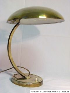 Antike Messing Tischlampe, Original KAISER IDELL, Art Déco um 1930
