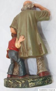 Alter Hirte, suchend mit Knabe Krippe Krippenfigur Weihnachten 15 cm