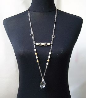 KETTE Damen Halskette Silber Zirkonia Perlen weiss gold Mode SCHMUCK