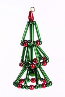 Weihnachts Bastel Set aus Perlen   Weihnachtsbaum 6,5 cm