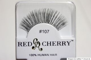 falsche künstliche Echthaar   Wimpern schwarz Red Cherry #107