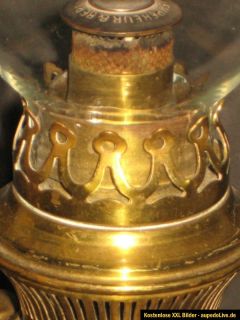 alte Petroleumlampe, MARQUE DEPOSEE * L&B * Messing, Groß 50cm