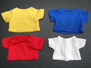 Shirt Puppen Stofftiere Plüschtiere gelb blau rot weiss Puppe