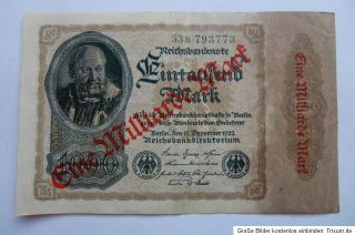 Jubiläums Geschenk.Eine Milliarde Mark Überdruck Reichsbanknote vom