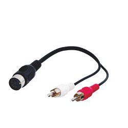 Hifi Adapter Kabel DIN 5 polig Kupplung / Cinch Stecker