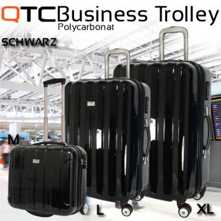 Exkl Hartschalen Business Trolley Schwarz XL L M Bordcase Set