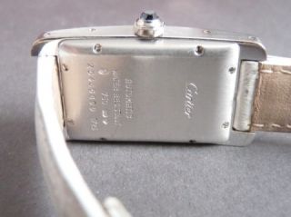 Cartier Americaine 750 Weißgold Damen Armbanduhr Uhr Nr. 4534