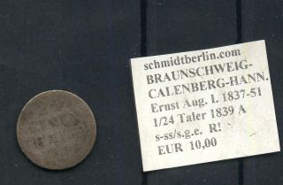 Welfen Hannover 1/24 Taler 1839 schmidtberlin STAMPSDEALER BERLIN