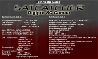 Satcatcher SC Combo Sat DVB C Messgerät Satmessgerät Satfinder