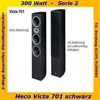 Heco Victa 701, 3 Wege Bassreflex, Serie II, schwarz, B Ware, 1 Stück