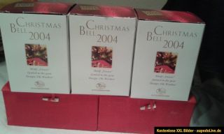 drei Weihnachtsglocken 2004 von Hutschenreuther, Porzellan Zapfen