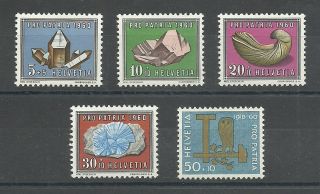  Pro Patria 1960 Mineralien u Versteinerungen postfrisch ANK 725 729