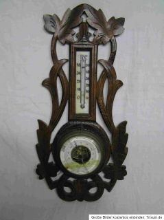 Sie bieten hier auf ein altes Barometer mit Thermometer. Wie auf den