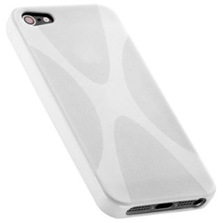 Protect Silikon Case X Style weiss f Apple iPhone 5 Schutz Huelle