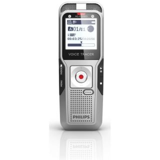 Philips DVT 3000 VoiceTracer mit AutoAdjust 2Mic Stereoaufnahme   2 GB