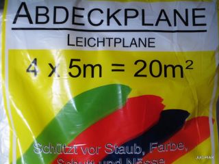Abdeckplane / Folie 20m² Farben, Reparieren Schützen