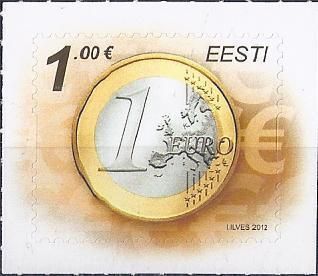 Cept Mitläufer 2012 ** 733 Estland Euro siehe scan