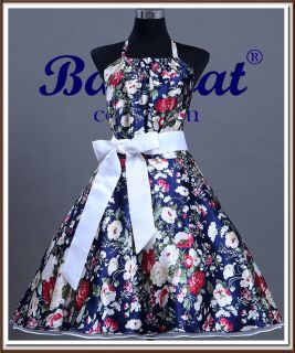C724 50er Jahre Rockabilly Tanzkleid Vintage Petticoat Party Kleid Gr