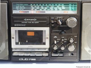 SIEMENS CLUB 735 STEREO RADIORECORDER GHETTOBLASTER BOOMBOX RADIO