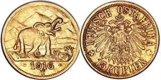 9265 J.728a DOA 15 Rupien 1916T Gold Selten